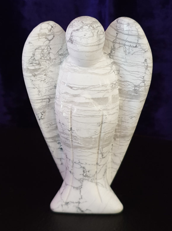 White Howlite Angel (XLarge) | Crystal Carvings | Crystal Angels