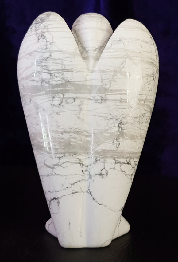 White Howlite Angel (XLarge) | Crystal Carvings | Crystal Angels