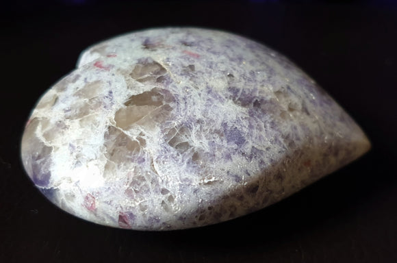 Lepidolite Rubillite Heart (XLarge) | Crystal Carvings | Polished Crystal Hearts
