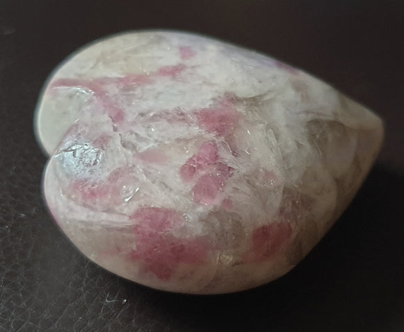Lepidolite Rubellite Heart | Crystal Carvings | Polished Crystal Hearts