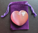 Pink Cats Eye Heart | Crystal Carvings | Polished Crystal Hearts