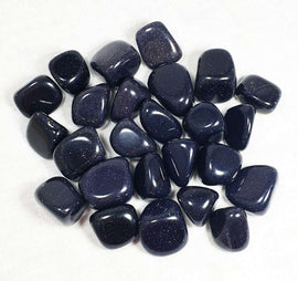 Blue Goldstone Tumble Stones  (x3) | Cut & Polished Crystals | Polished Crystal Tumble Stones