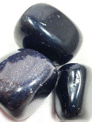 Blue Goldstone Tumble Stones  (x3) | Cut & Polished Crystals | Polished Crystal Tumble Stones