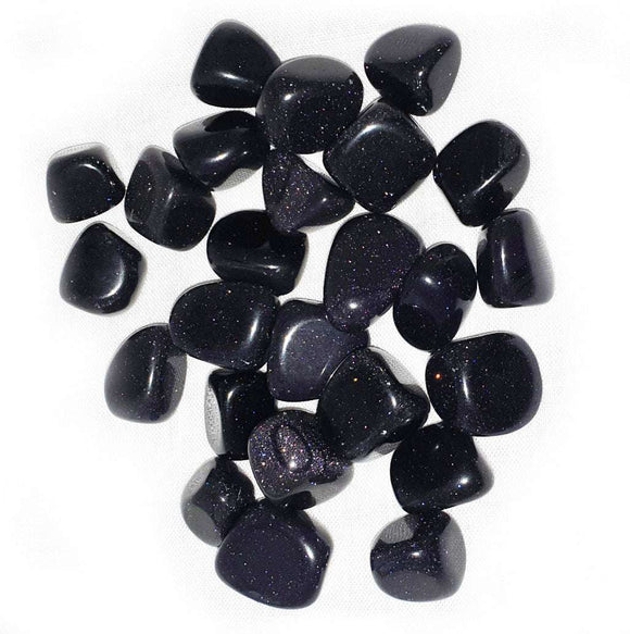 Blue Goldstone Tumble Stones  (x3) | Cut & Polished Crystals | Polished Crystal Tumble Stones