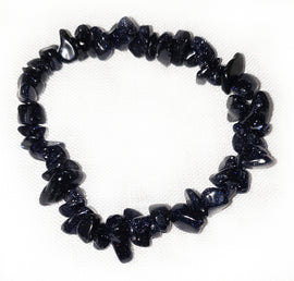 Blue Goldstone Chip Bracelet | Crystal Jewellery | Gemstone Bracelets