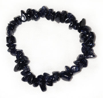 Blue Goldstone Chip Bracelet | Crystal Jewellery | Gemstone Bracelets
