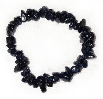 Blue Goldstone Chip Bracelet | Crystal Jewellery | Gemstone Bracelets