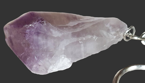Rough Amethyst Point Keyring | Keyrings & Clip-On Crystals