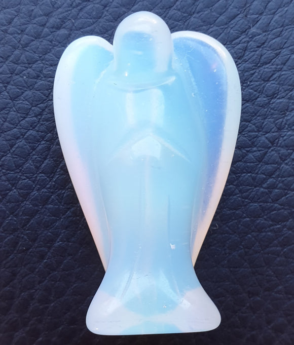 Opalite Guardian Angel (Small) | Crystal Carvings | Crystal Angels