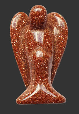 Red Goldstone Angel (S/M) | Crystal Carvings | Crystal Angels