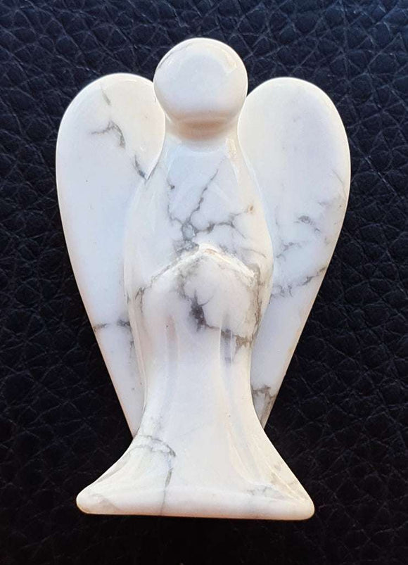 White Howlite Angel (S/M) | Crystal Carvings | Crystal Angels
