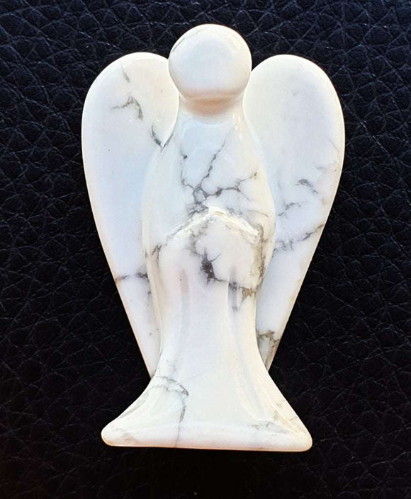 White Howlite Angel (S/M) | Crystal Carvings | Crystal Angels