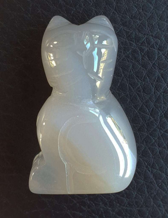 Agate Cat (Small) | Crystal Carvings | Carved Crystal Animals