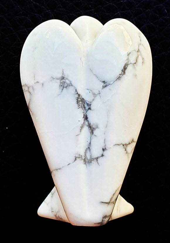 White Howlite Angel (S/M) | Crystal Carvings | Crystal Angels