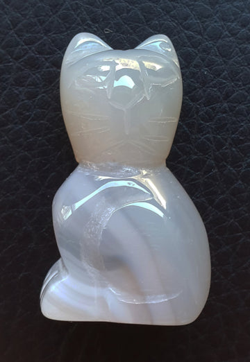 Agate Cat (Small) | Crystal Carvings | Carved Crystal Animals