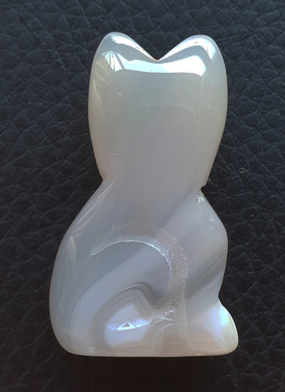 Agate Cat (Small) | Crystal Carvings | Carved Crystal Animals