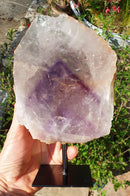Quartz Amethyst Phantom on Stand (Rough) | Natural Crystals | Raw Crystal Chunks