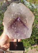 Quartz Amethyst Phantom on Stand (Rough) | Natural Crystals | Raw Crystal Chunks