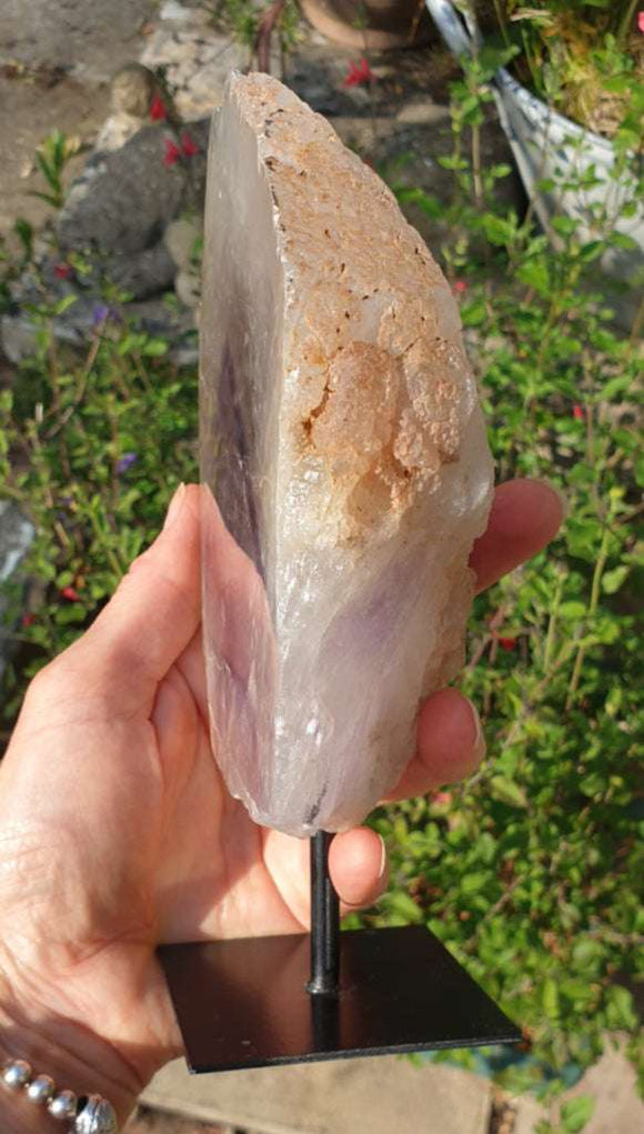 Quartz Amethyst Phantom on Stand (Rough) | Natural Crystals | Raw Crystal Chunks