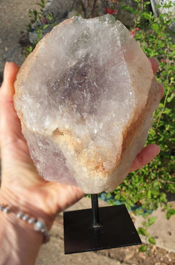 Quartz Amethyst Phantom on Stand (Rough) | Natural Crystals | Raw Crystal Chunks