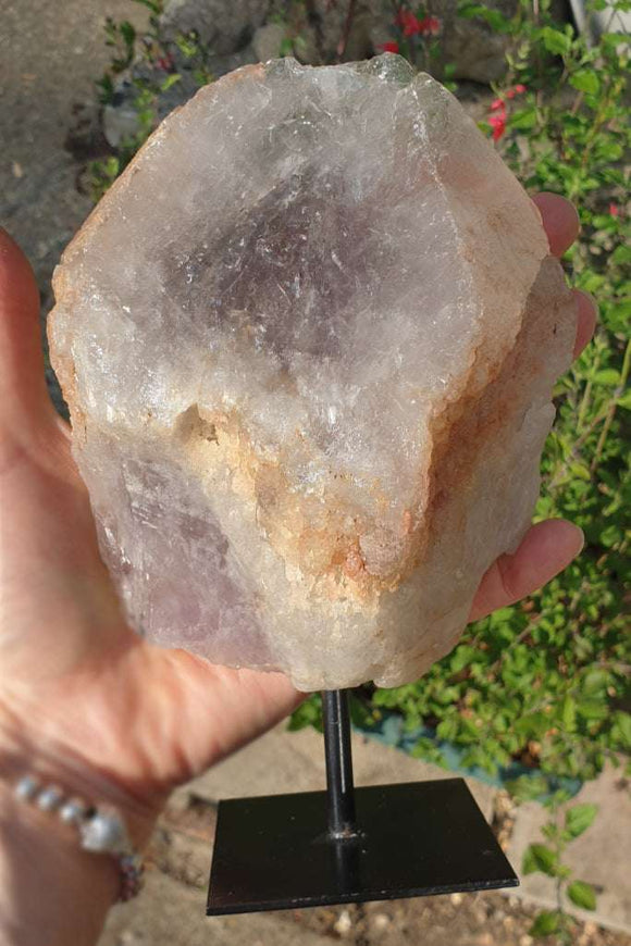 Quartz Amethyst Phantom on Stand (Rough) | Natural Crystals | Raw Crystal Chunks
