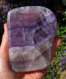 Purple Fluorite Rough Polished Slice (Large) | Natural Crystals | Raw Crystal Chunks