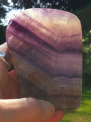 Purple Fluorite Rough Polished Slice (Large) | Natural Crystals | Raw Crystal Chunks