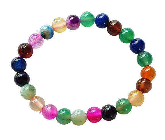 Multi coloured Agate Power Bracelet | Crystal Jewellery | Gemstone Bracelets