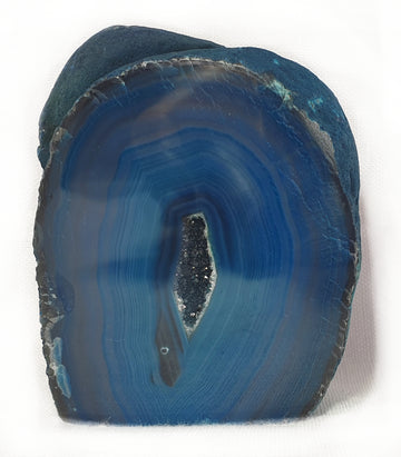Rough Blue Agate Standing Geode | Natural Crystals | Crystal Geodes