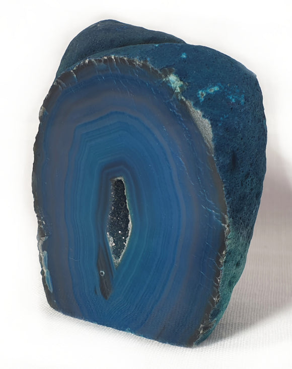 Rough Blue Agate Standing Geode | Natural Crystals | Crystal Geodes