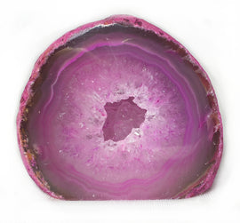 Rough Pink Agate Standing Geode | Natural Crystals | Crystal Geodes