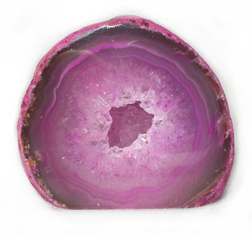 Rough Pink Agate Standing Geode | Natural Crystals | Crystal Geodes