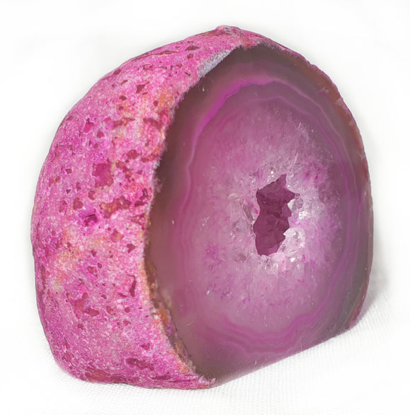 Rough Pink Agate Standing Geode | Natural Crystals | Crystal Geodes