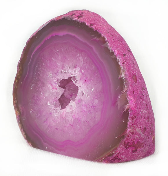 Rough Pink Agate Standing Geode | Natural Crystals | Crystal Geodes