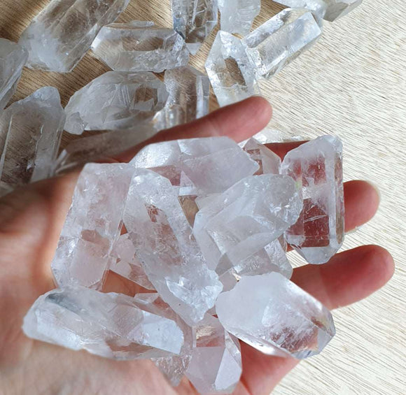 Clear Quartz Rough Point (x1) | Cut & Polished Crystals | Crystal Obelisks & Natural Points