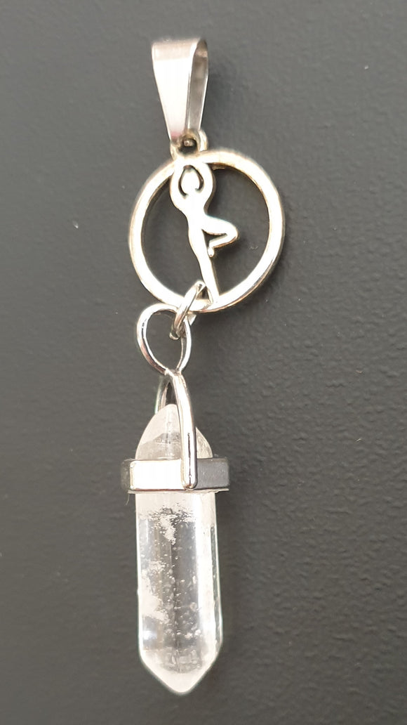 Yoga Pose Quartz Pendant | Crystal Jewellery | Point Pendants