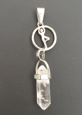 Yoga Pose Quartz Pendant | Crystal Jewellery | Point Pendants
