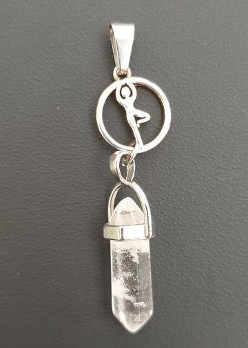 Yoga Pose Quartz Pendant | Crystal Jewellery | Point Pendants