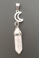 Moon Rose Quartz Pendant | Crystal Jewellery | Point Pendants