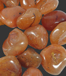 Rough Carnelian Tumble Stones (x3) large | Cut & Polished Crystals | Polished Crystal Tumble Stones