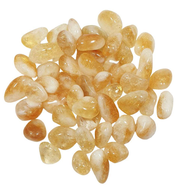 Citrine Tumble Stone (x3) | Cut & Polished Crystals | Polished Crystal Tumble Stones