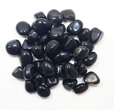 Black Obsidian Tumble Stones (x3) | Cut & Polished Crystals | Polished Crystal Tumble Stones