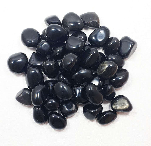 Black Obsidian Tumble Stones (x3) | Cut & Polished Crystals | Polished Crystal Tumble Stones