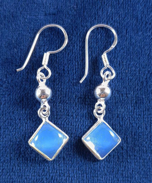 Opalite Diamond Earrings | Crystal Jewellery | Gemstone Earrings