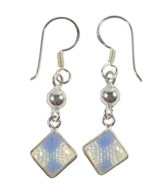 Opalite Diamond Earrings | Crystal Jewellery | Gemstone Earrings