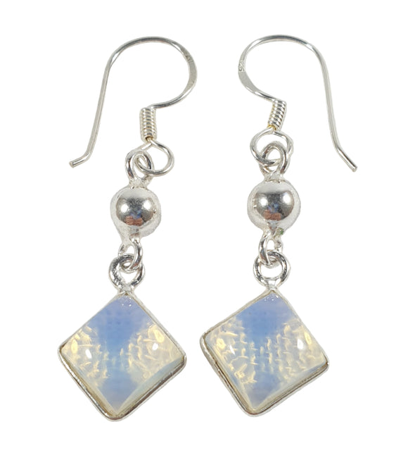 Opalite Diamond Earrings | Crystal Jewellery | Gemstone Earrings