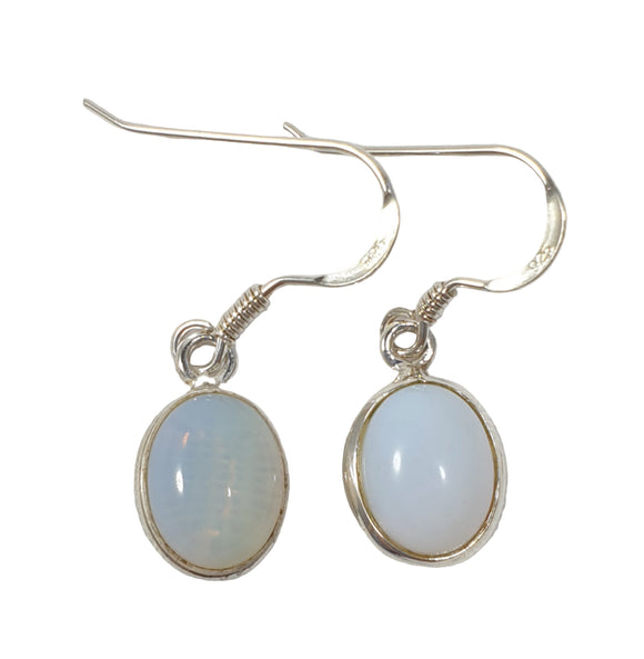 Opalite Oval Earrings | Crystal Jewellery | Gemstone Earrings