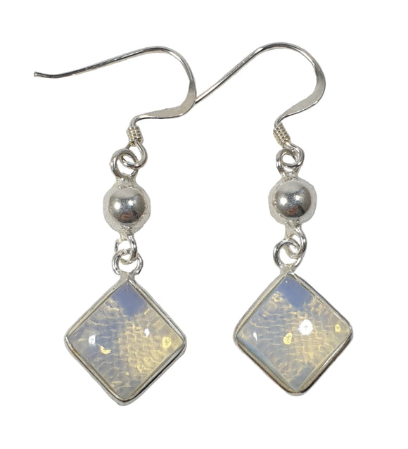 Opalite Diamond Earrings | Crystal Jewellery | Gemstone Earrings