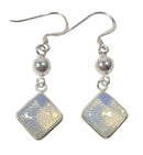 Opalite Diamond Earrings | Crystal Jewellery | Gemstone Earrings