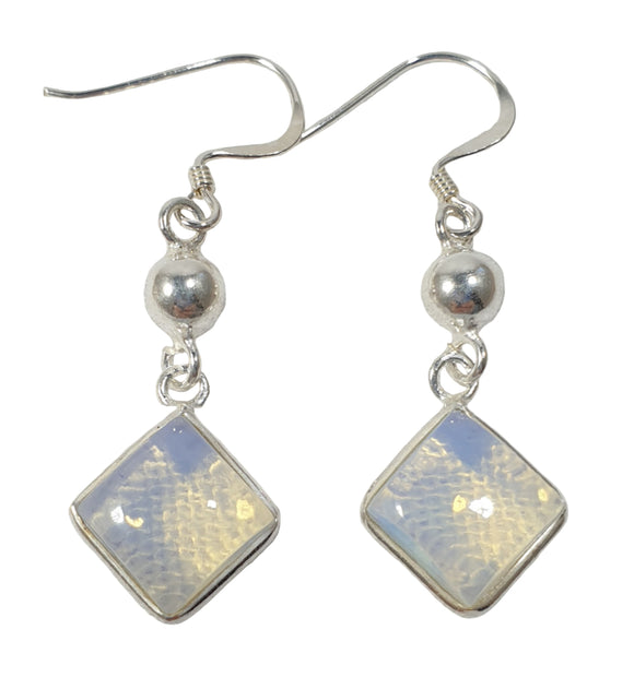 Opalite Diamond Earrings | Crystal Jewellery | Gemstone Earrings